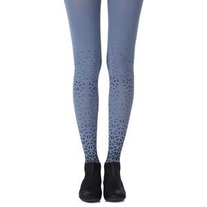 Zohara Geometric Pattern Tights Hbbs Women Heather blueblack